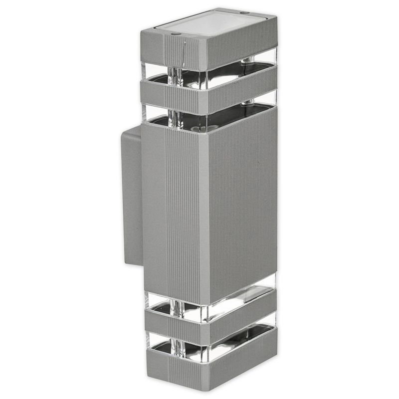 Kinkiet zewnętrzny elewacyjny MasterLED Inez Duo 2x GU10 LED IP54 szary 31cm lampa podwójna 1 szt.