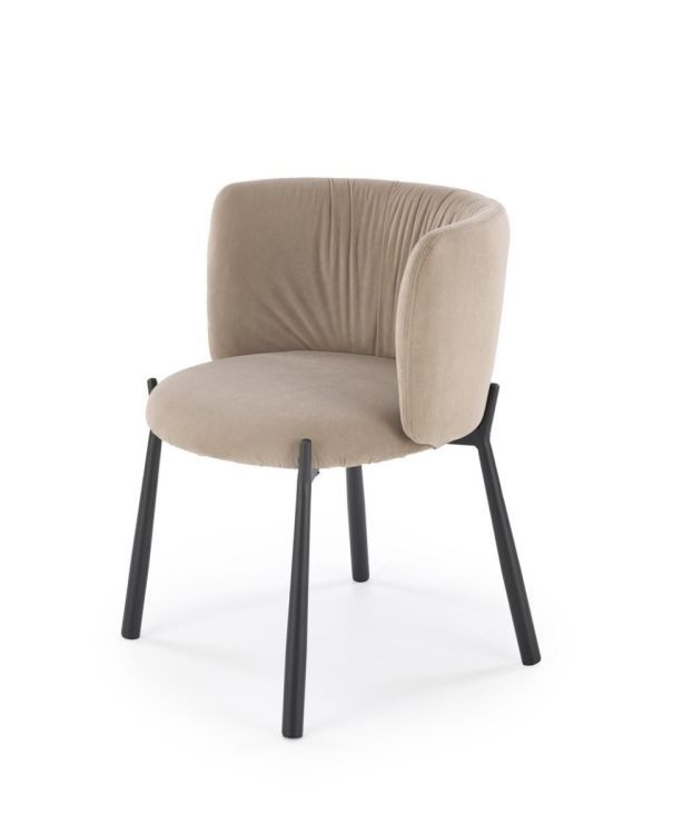 Krzesło Halmar tapicerowane K531 VELVET beżowe 1 szt