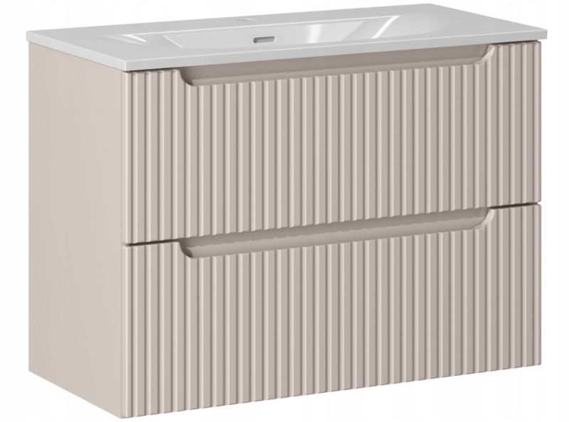 Szafka pod Umywalkę łazienkowa 80 cm Wisząca z Umywalką SKY3 Nova Kaszmir Kaszmirowa Szuflady Furnidea 1 szt.