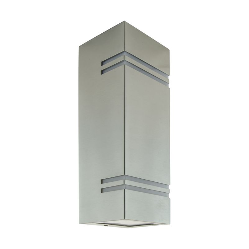 Kinkiet ścienny zewnętrzny Struhm Keler matowy chrom 2 x GU10 x IP54 wym: 25 x 8 x 8 cm - 1 szt.