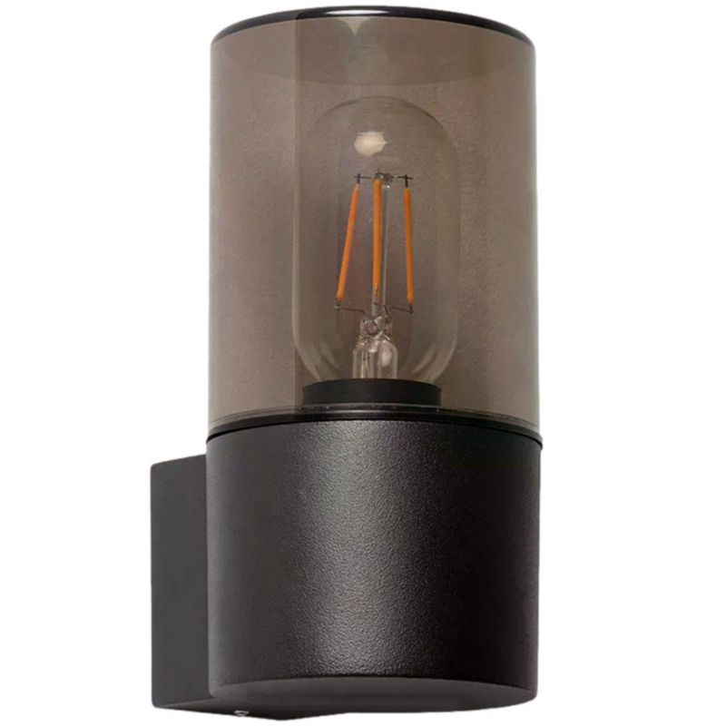 Kinkiet ścienny zewnętrzny Abruzzo Pietro czarno-przezroczysty 1 x E27 x 40W IP54 wym: 18 x 9 x 11 cm - 1 szt.