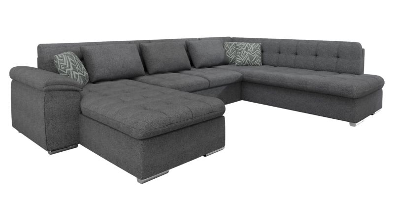 Narożnik z funkcją spania MIRJAN 24 Niko Premium lewy grafitowy + ciemny szary 1 szt.