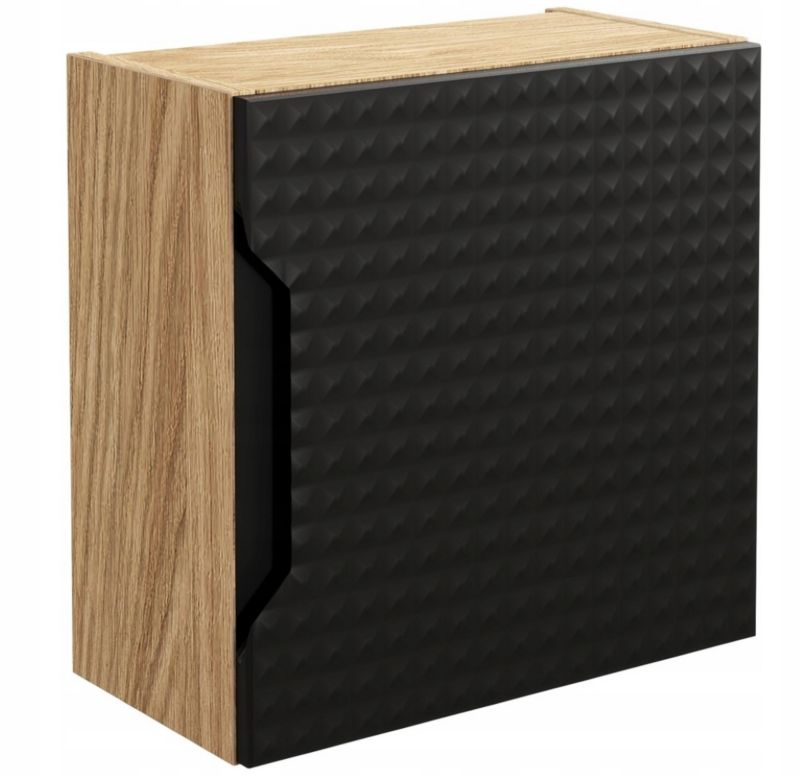 Szafka łazienkowa Furnidea 35 cm wisząca czarna dąb kwadrat Luxor 1 szt.