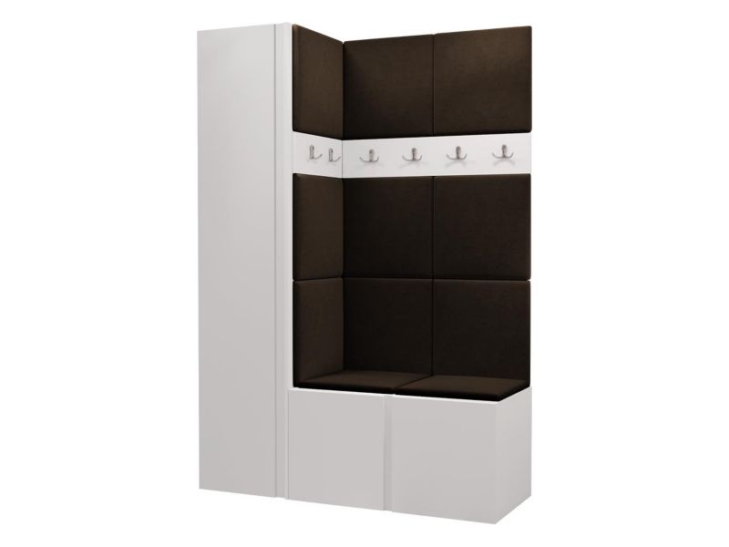 Garderoba MIRJAN 24 Orion IX biały + brązowy 1 kpl.