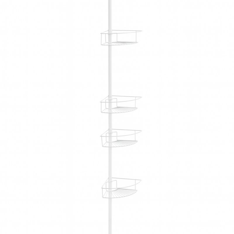 Półka narożna SCOPIC Yoka Home teleskopowa łazienkowa XL biała 4 poziomy - 1 szt.