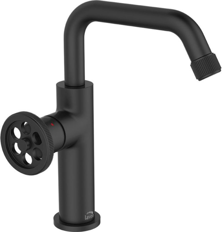 Bateria umywalkowa Laveo Muro stojąca czarna 1 szt.