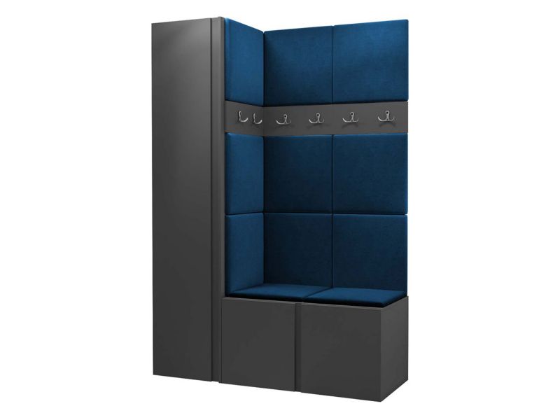 Garderoba MIRJAN 24 Orion IX grafit + granatowy 1 kpl.