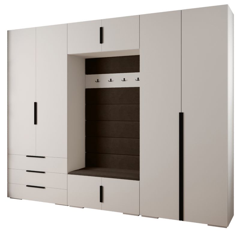 Garderoba do przedpokoju Abiks INOVA 1 Z14 biały+czarny+manila04 1szt.