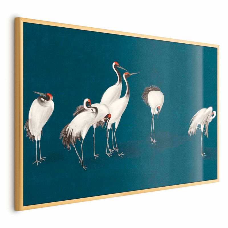 Plakat Artgeist Wieczór nad stawem 60x40 cm z ramą złotą bez marginesu 1 szt