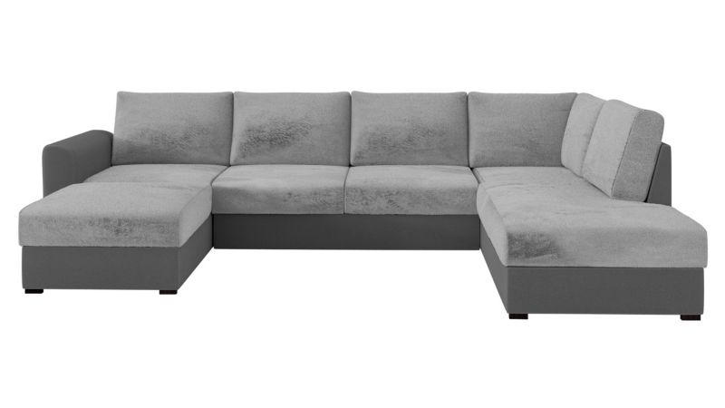 Narożnik z funkcją spania MIRJAN 24 Wilma Premium prawy szary/srebrny/srebrny 1 szt.