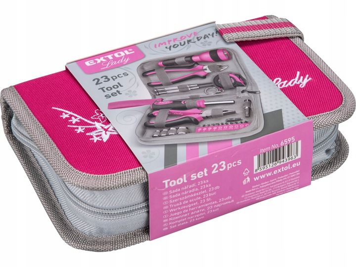 Zestaw narzędzi Extol dla kobiet na prezent 23szt