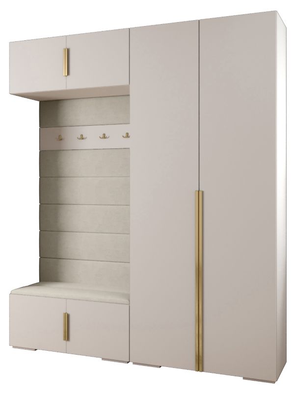 Garderoba do przedpokoju Abiks INOVA 1 Z18 biały+złoty+manila02 1szt.