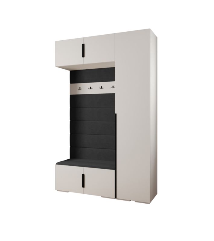 Garderoba do przedpokoju Abiks INOVA 1 Z19 biały+czarny+manila18 1szt.