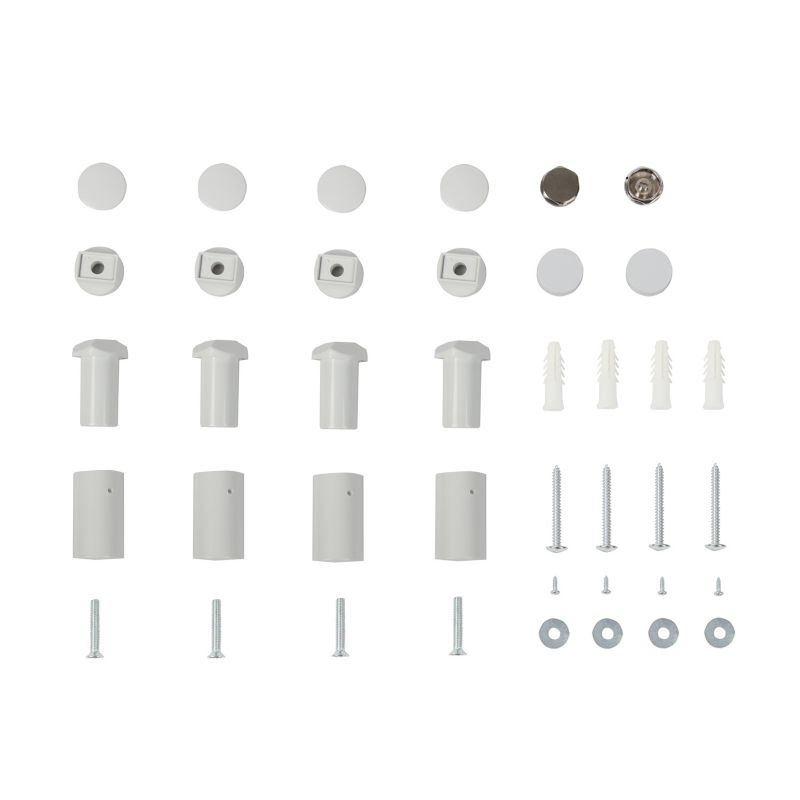 Zestaw uchwytów do grzejników biały