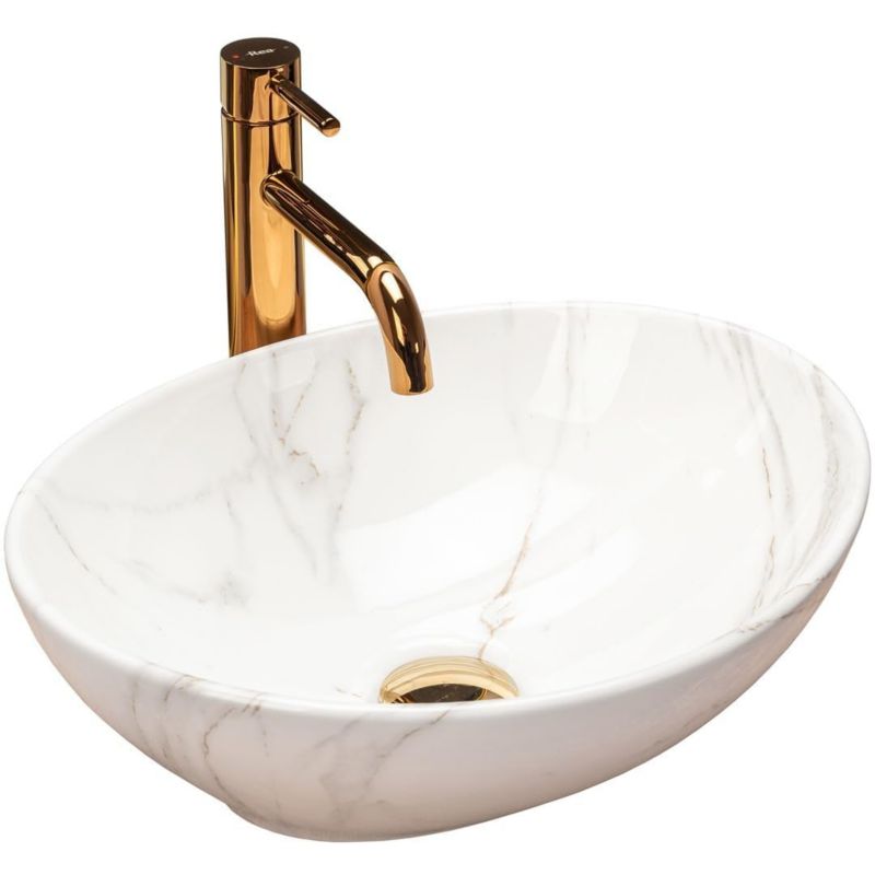 Umywalka nablatowa GTM Design Sofia M16 Biała 1 szt.