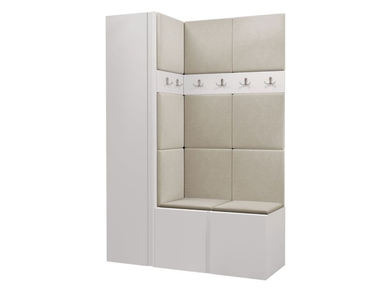 Garderoba MIRJAN 24 Orion IX biały + beżowy 1 kpl.
