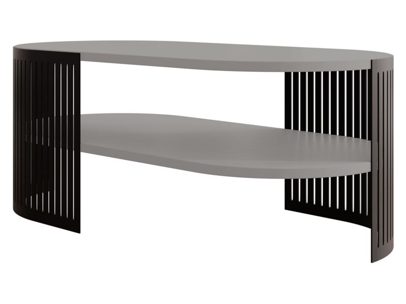 Stolik kawowy owalny MIRJAN 24 Fikoli II czarny/jasny grafit 1 szt.