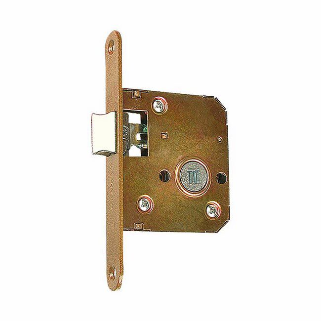 Zamek wpuszczany Jania na klucz 0/50 ocynkowany złoty