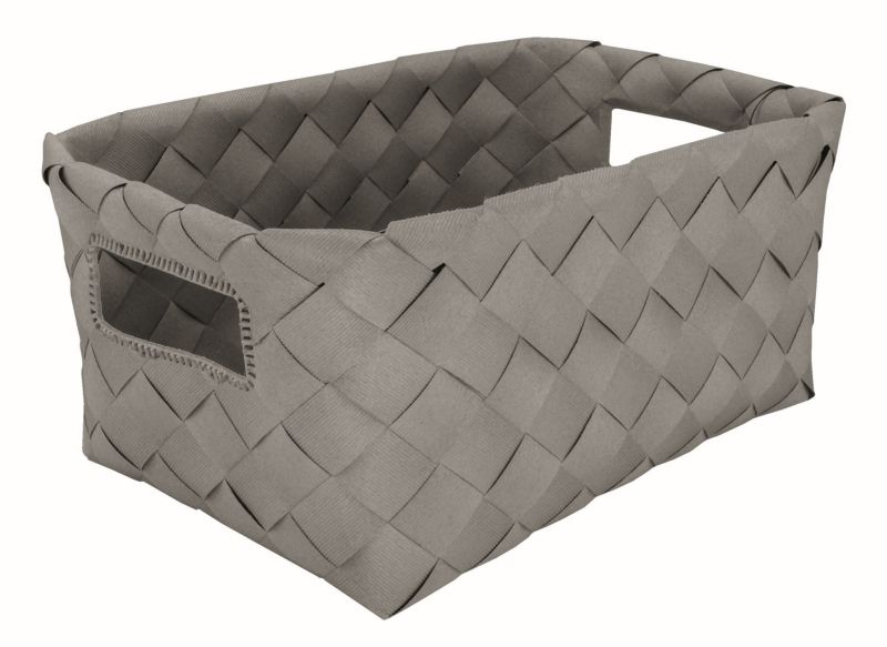 Koszyk łazienkowy Kleine Wolke Aspera szary wodoodporny z uchwytami 18,5x12x28 cm 1 szt.