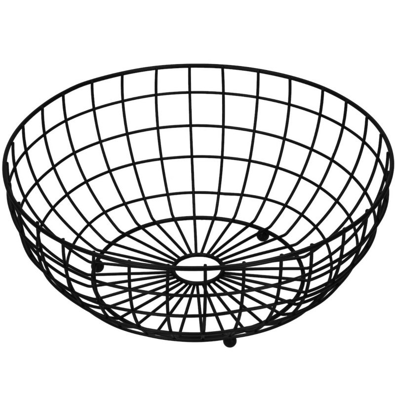Miska na owoce Springos koszyk metalowy 28x11 cm czarny 1 szt.