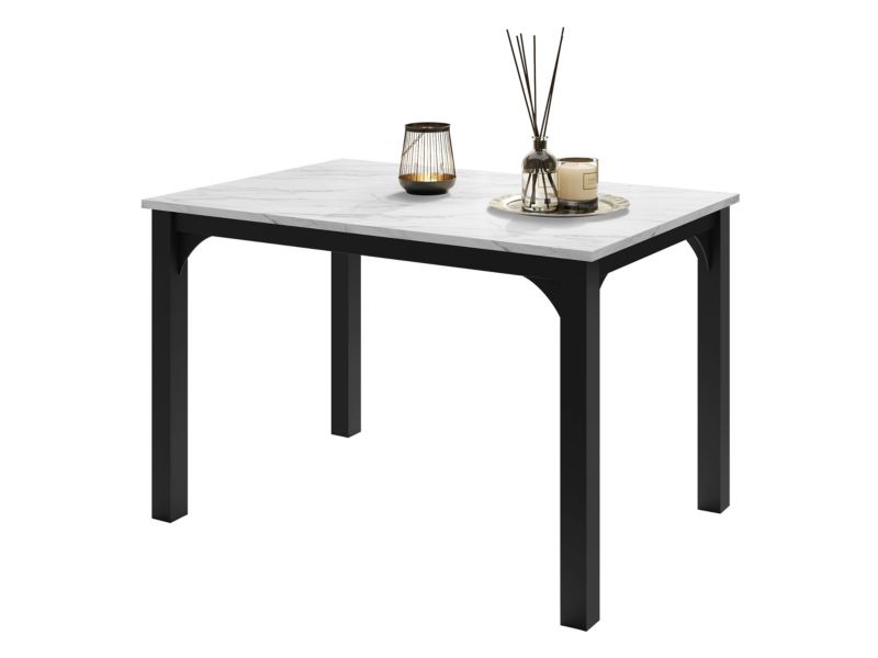 Stół rozkładany MIRJAN 24 Focus 120 czarny/marmur bianco 1 szt.