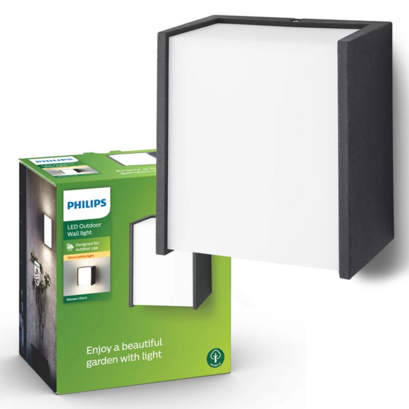 Kinkiet Philips myGarden Macaw LED antracyt 3W ciepła biel 173023016 1 szt.