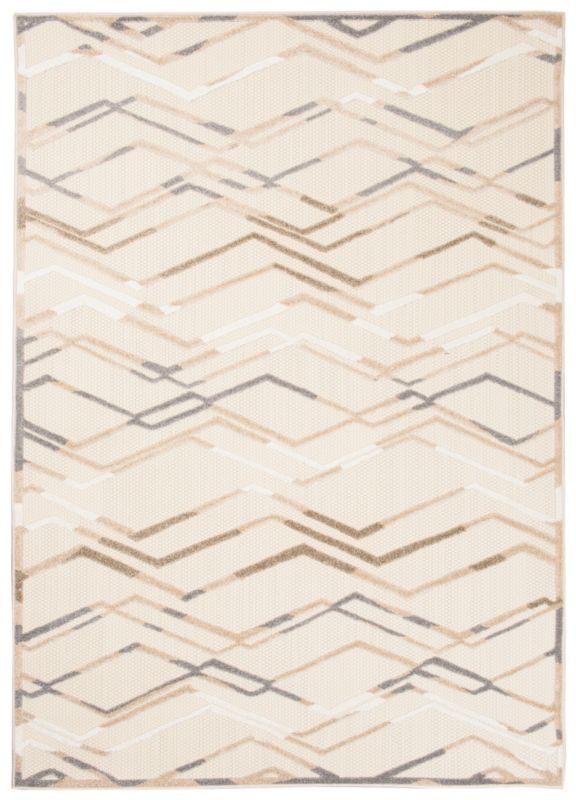 Dywan Zewnętrzny / Wewnętrzny Płaskotkany Aventura ED02B prostokąt Mazovia 160x 230 cm beżowy motyw geometryczny,paski 1 szt.