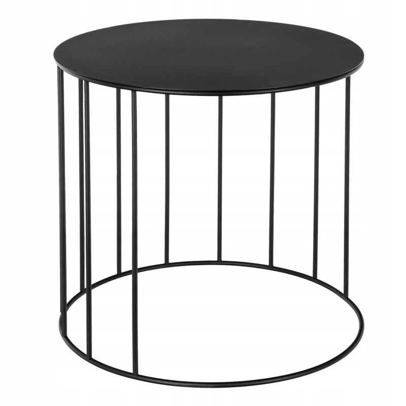 Urokliwe Wnętrza Kwietnik Metalowy Stojący Loft 29 Cm Druciany Stolik - 1 szt.