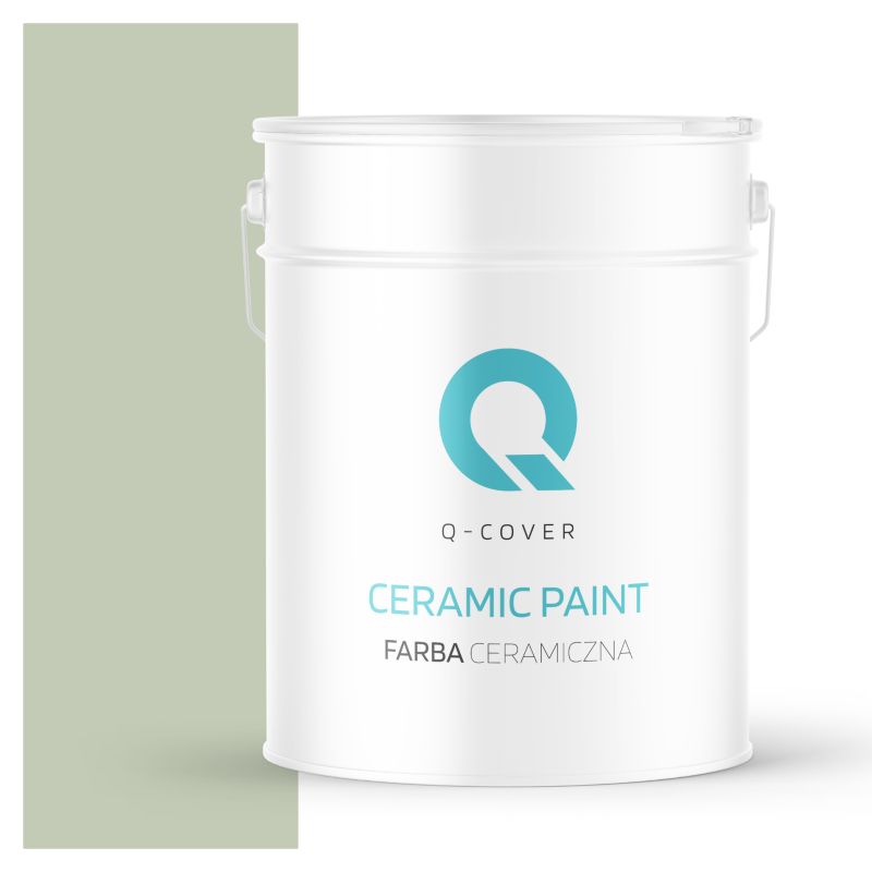 Farba Ceramiczna Do Ścian i Sufitów Q-Cover Zielony jasny H2157 Głęboki Mat 10L