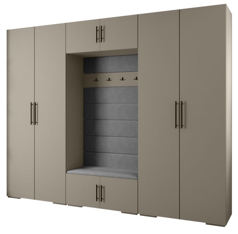 Garderoba do przedpokoju Abiks INOVA 3 Z9 kaszmir+czarny+manila16 1 szt.