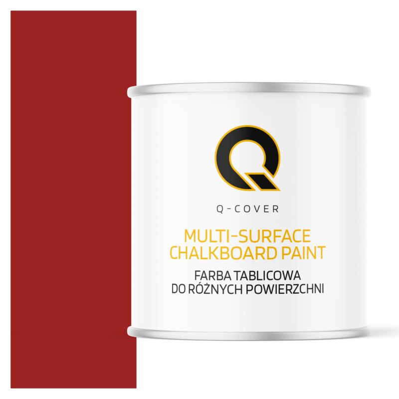 Farba Tablicowa Do Ścian Pisania Kredą Q-Cover Kolor Czerwony karminowy RAL3002 Mat 2.5L