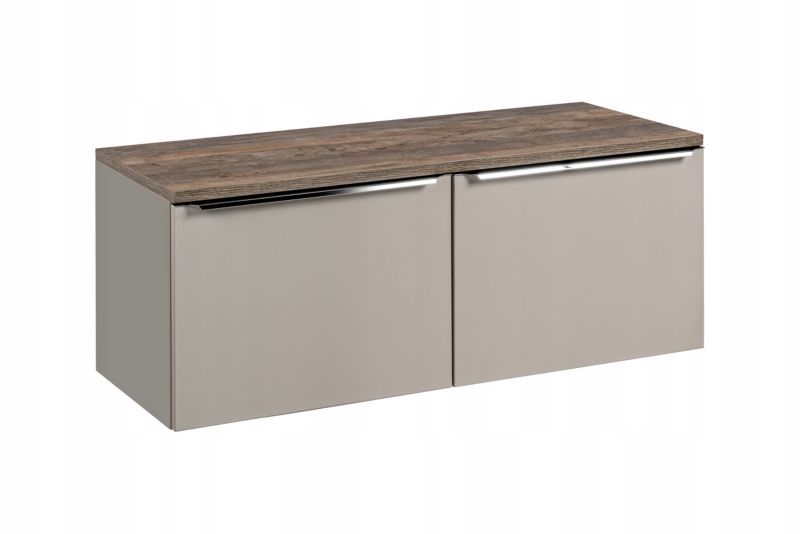 Szafka łazienkowa Furnidea 120 cm szara z blatem Santa Fe Taupe 1 szt.
