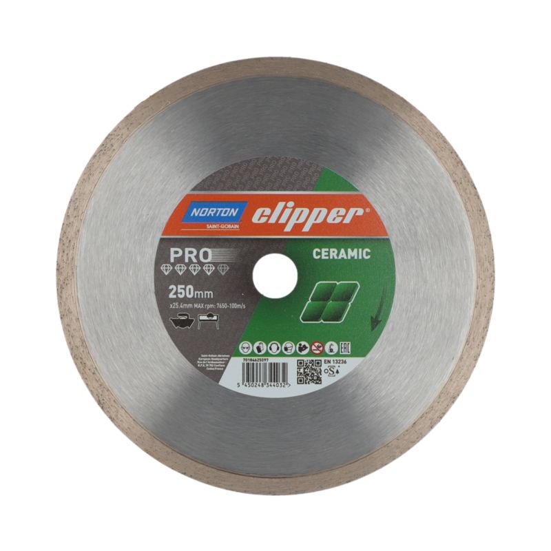 Tarcza diamentowa Norton Clipper PRO CERAM do ceramiki 250 x 25,4 mm