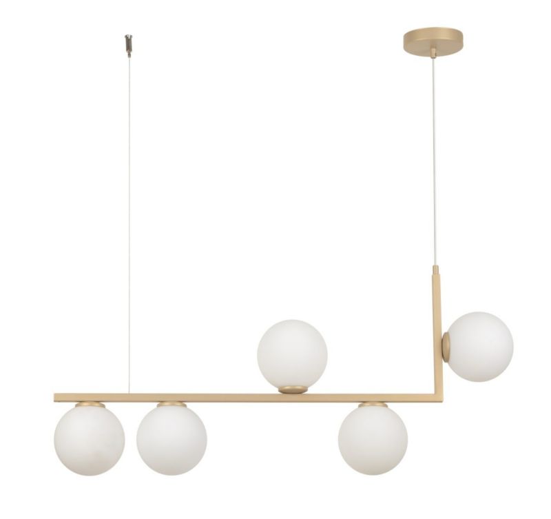 Lampa wisząca Sigma Lighting Andy 4247 złoto-biała dekoracyjna 5xG9 x 12W 1 szt.