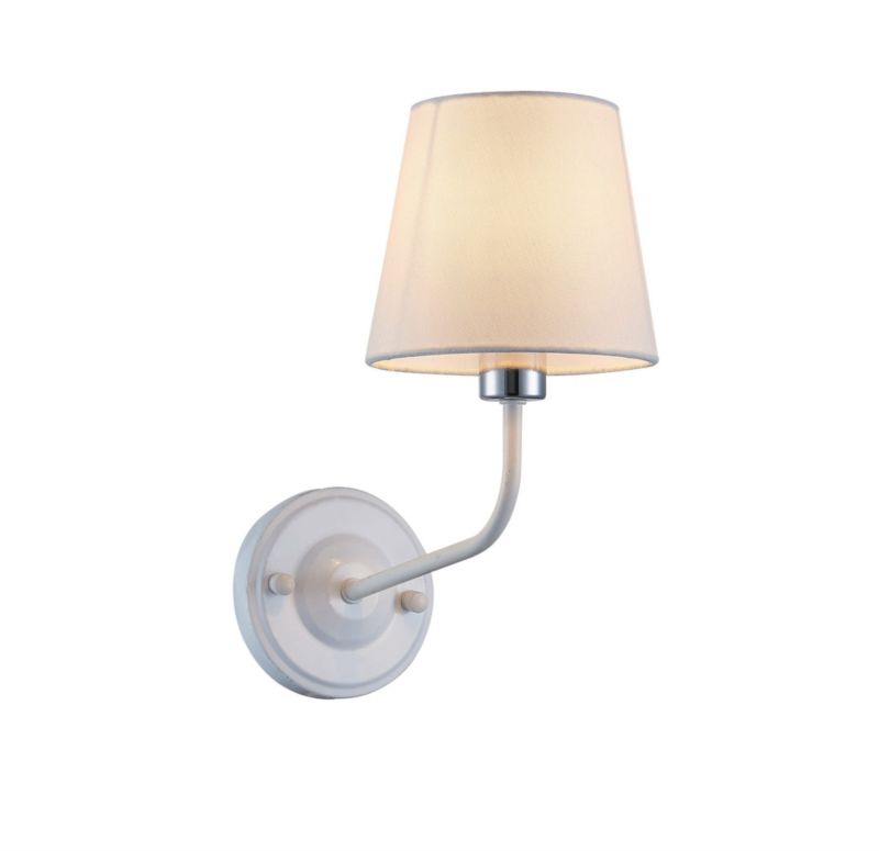 Kinkiet ścienny Candellux York biały chromowany 1 x E14 x 60W IP20 wym: 33 x 15 x 25 cm - 1 szt.