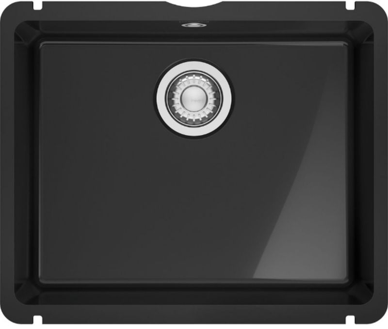 Zlewozmywak ceramiczny Franke KubusX 1-komorowy Onyx połysk 50,5x40 cm 1 szt.