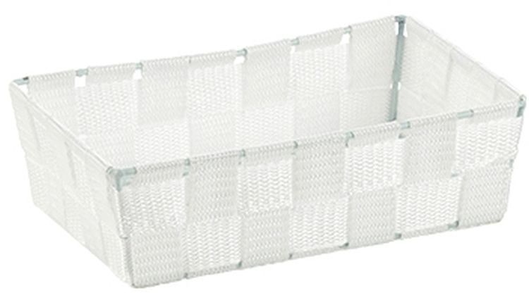 Koszyk łazienkowy Kela Alvaro biały 23x15 cm z PP, stawiany 1 szt.