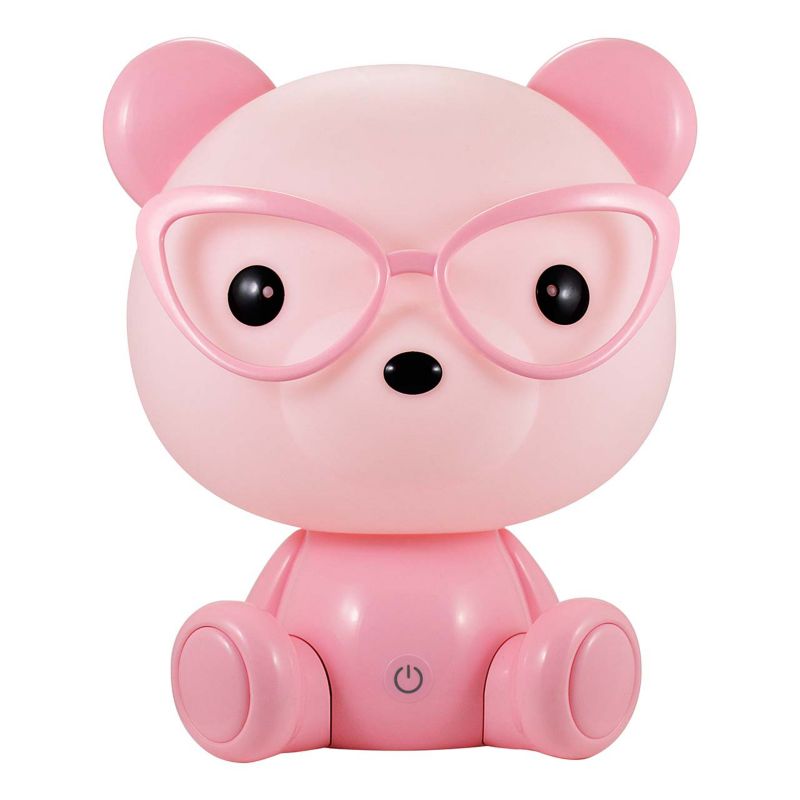 Lampka nocna Sanico Goldlux LED MIŚ OKULARNIK Różowy akumulator + przewód USB-C - 1 szt.