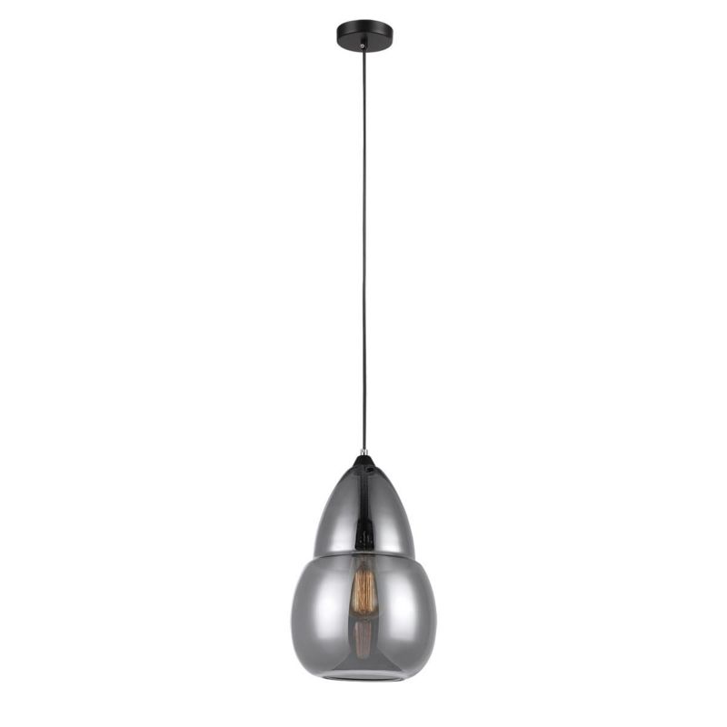 Lampa sufitowa wisząca Italux Tesa 7997 chromowana czarna industrialna 1xE27 x 60W 1 szt.