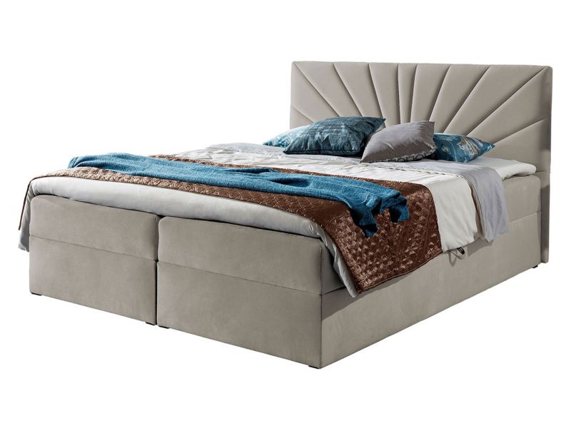 Łóżko kontynentalne MIRJAN 24 Top 4 120x200 jasny beż 1 szt.