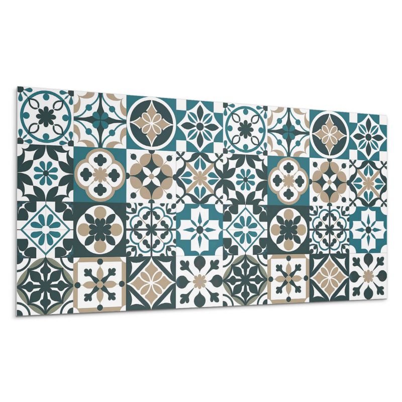 Panel samoprzylepny Wallfluent 100x50 cm Geometryczne kafelki w artystycznym porządku 1 szt.