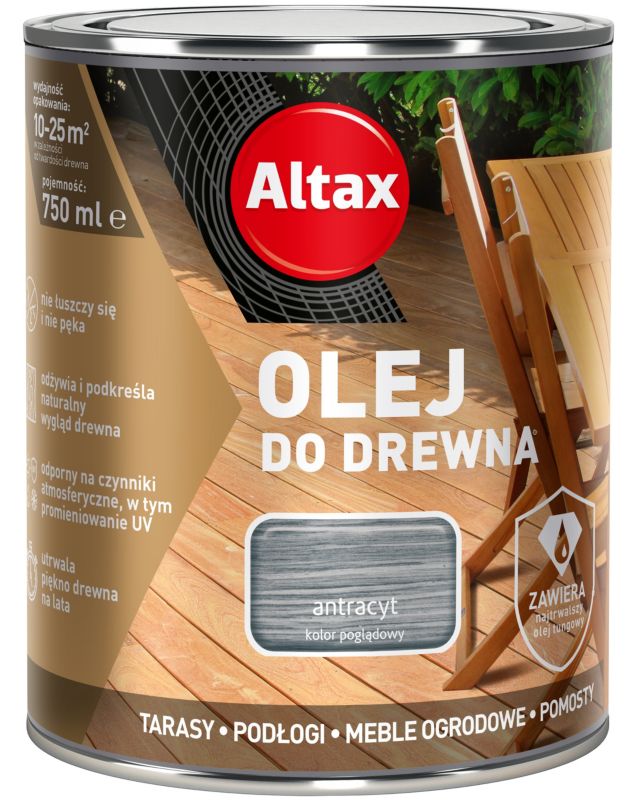 Olej do drewna Altax antracyt 0,75 l