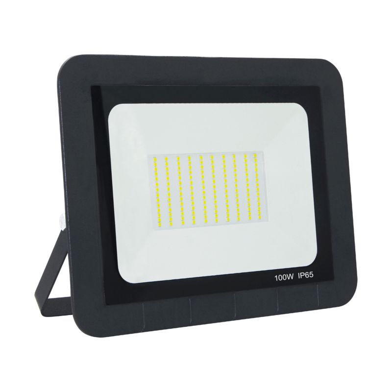 Naświetlacz LED Polux czarny LED 100W 6500K 8200lm IP65 wym: 25,2 x 29 x 3,7 cm aluminium - 1 szt.