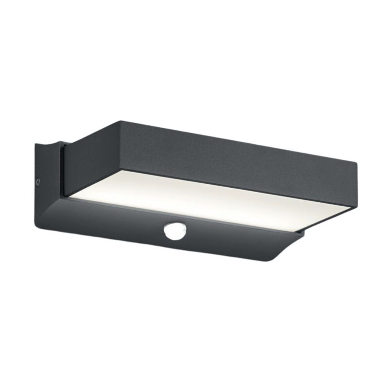 Kinkiet zewnętrzny z czujnikiem Trio Cuando antracytowo-biały LED 11W 3000K 1100lm IP54 wym: 7 x 23,2 x 23,2 cm - 1 szt.