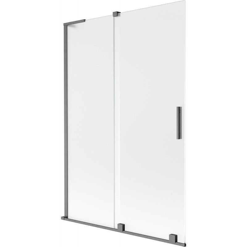 Parawan nawannowy rozsuwany Mexen Velar L gun gray 120x150 cm 1 szt.