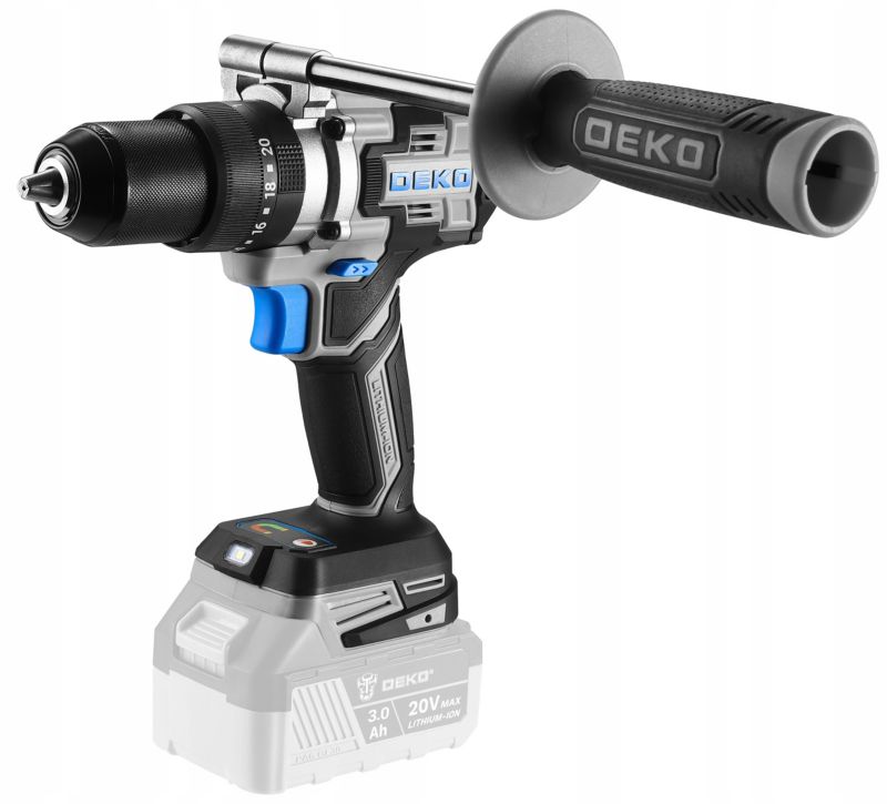 Wiertarko-wkrętarka DEKO udarowa bezszczotkowa 120Nm 20V 1 szt.