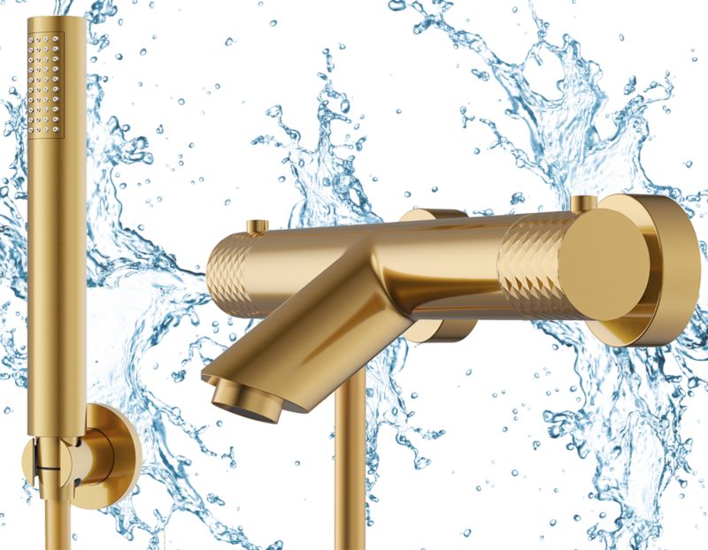 Bateria Wannowa Termostatyczna Granitan Glami Złota termostat słuchawka kran 1kpl.