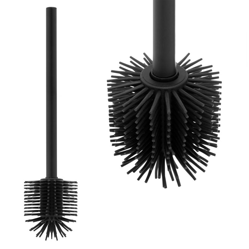 Zapasowa szczotka toaletowa Yoka Home do wc silikon czarna - 1 szt.