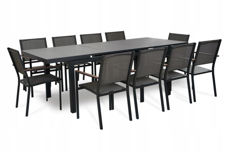 Zestaw ogrodowy Corciano Premium 12 osobowy stół Boston z krzesłami Barcelona 1kpl.