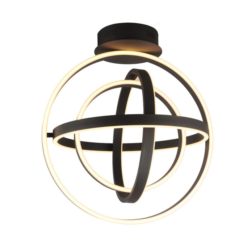 Lampa sufitowa Zuma Line Tess czarno-biała wym: 50 x 55 x 50 cm wbudowany LED 52W 1 szt.